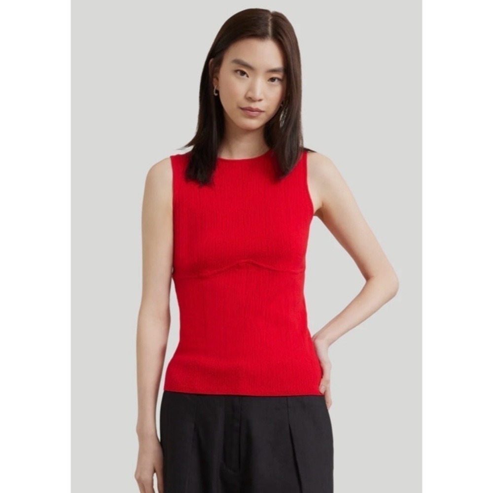 Modern Citizen Cecily Contour Sweater Tank in Red 1X